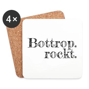 Bottrop - Textdesign mit Stadtnamen - Untersetzer (4er-Set) - Weiß - Vorne
