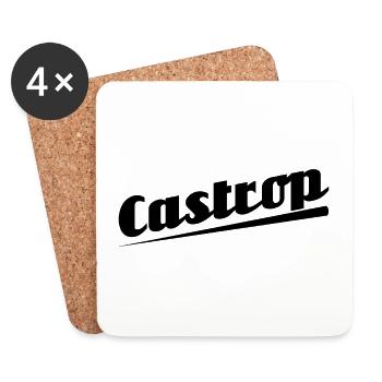 Castrop - Textdesign mit Stadtnamen - Untersetzer (4er-Set) - Weiß - Vorne