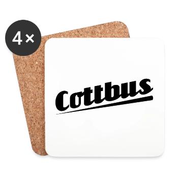 Cottbus - Textdesign mit Stadtnamen - Untersetzer (4er-Set) - Weiß - Vorne