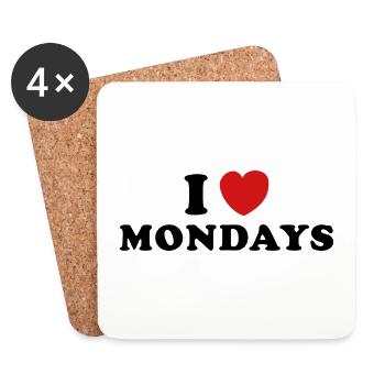 I Love Mondays - Coasters (set of 4) - white - Front