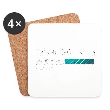 Zahnarzt Zahnarzthelferin Zahnspange I Geschenk - Untersetzer (4er-Set) - Weiß - Vorne