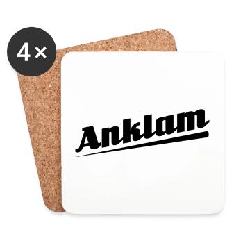 Anklam - Textdesign mit Stadtnamen - Untersetzer (4er-Set) - Weiß - Vorne