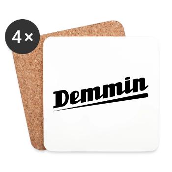 Demmin - Textdesign mit Stadtnamen - Untersetzer (4er-Set) - Weiß - Vorne
