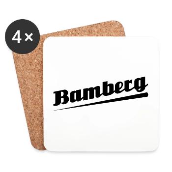 Bamberg - Textdesign mit Stadtnamen - Untersetzer (4er-Set) - Weiß - Vorne