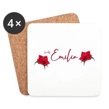 Emilia Birthday Emilia - Coasters (set of 4) - white - Front
