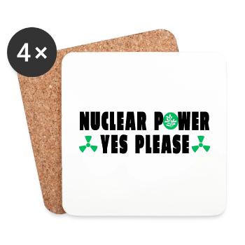 Nuclear Power Yes Please - Coasters (set of 4) - white - Front