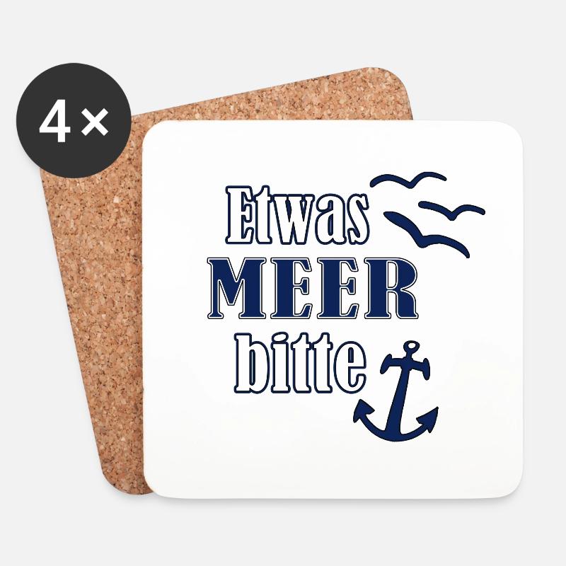 Etwas Meer bitte | Yolo- Artwork - Untersetzer (4er-Set) - Weiß