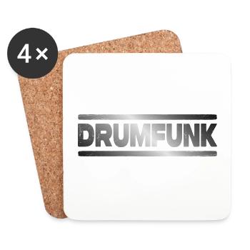 Drumfunk DNB Drum and Bass Junglist - Coasters (set of 4) - white - Front