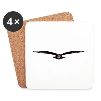 Eleganter fliegender Adler - Untersetzer (4er-Set) - Weiß - Vorne