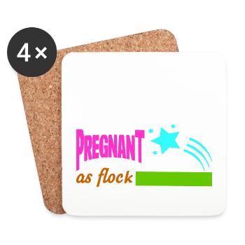 Mother Pregnant Baby Infant T-shirt Mom - Coasters (set of 4) - white - Front