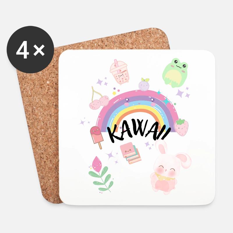 KAWAII Cluster - Untersetzer (4er-Set) - Weiß