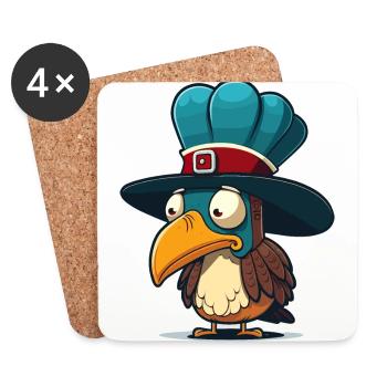 Thanksgiving Treat - Coasters (set of 4) - white - Front