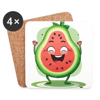 Melon-Mental Wellness - Coasters (set of 4) - white - Front