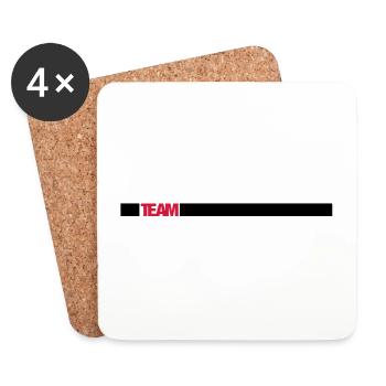 Équipe - Dessous de verre (lot de 4) - blanc - Devant