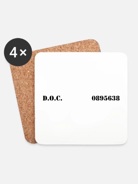 Department of Corrections (D.O.C.) 2 front - Untersetzer (4er-Set) - Weiß