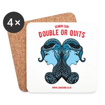 Gemini Sun Bright - Coasters (set of 4) - white - Front