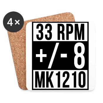 Straight outta DJ turntables Plattenspieler Vinyl - Coasters (set of 4) - white - Front