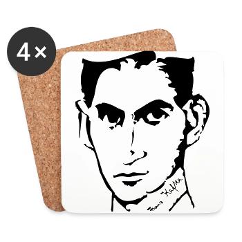Porträt von Franz Kafka, - Untersetzer (4er-Set) - Weiß - Vorne