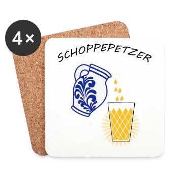 SCHOPPEPETZER - 100% apple wine - Coasters (set of 4) - white - Front