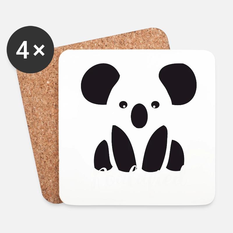 koala Bär niedlich Zeichnung Baum Australien funny - Untersetzer (4er-Set) - Weiß