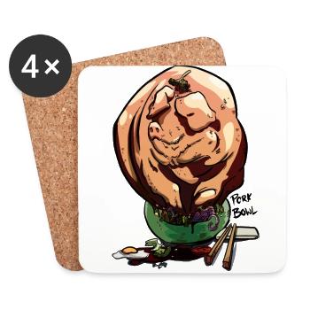 Pork Bowl - Untersetzer (4er-Set) - Weiß - Vorne
