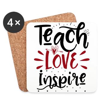 Teach Love Inspire - Coasters (set of 4) - white - Front
