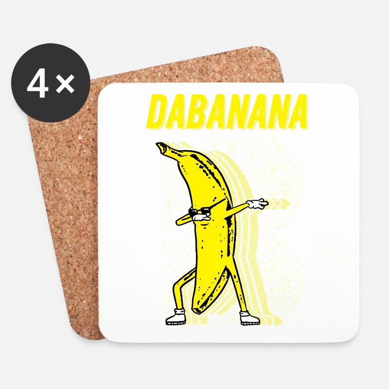 Dabanana - Untersetzer (4er-Set) - Weiß