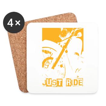 Just ride - Untersetzer (4er-Set) - Weiß - Vorne