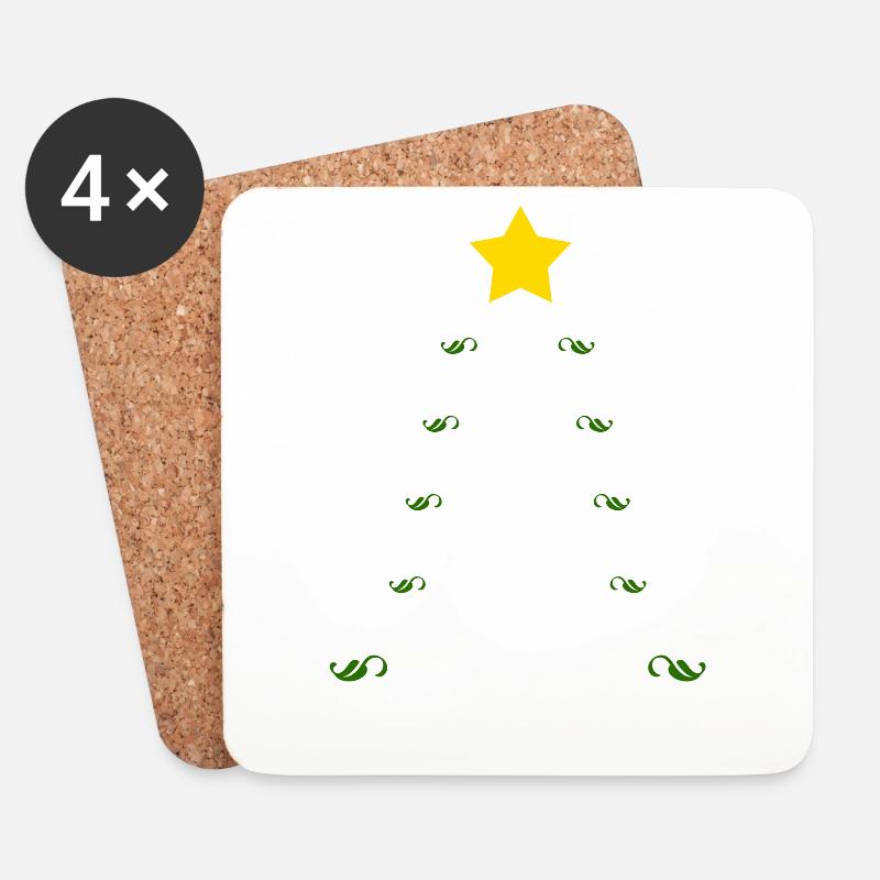 Weihnachten - Untersetzer (4er-Set) - Weiß