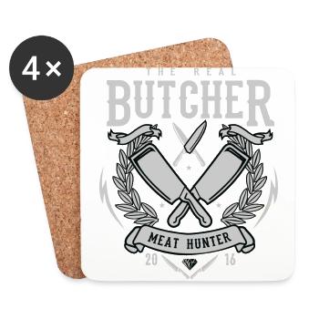 The Real Butcher - Untersetzer (4er-Set) - Weiß - Vorne