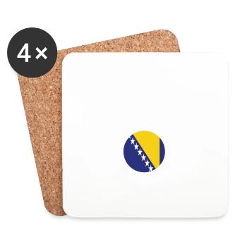 Heimat Prinzessinnen kommen BOSNIEN - Untersetzer (4er-Set) - Weiß - Vorne