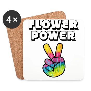 Flower Power - Coasters (set of 4) - white - Front