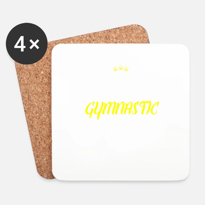 Distressed - OUTSTANDING GYMNASTIC GRANDPA - Untersetzer (4er-Set) - Weiß