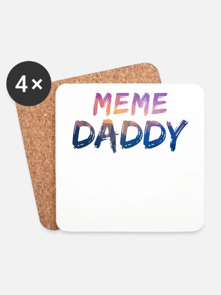 Colorful Meme Daddy - Untersetzer (4er-Set) - Weiß