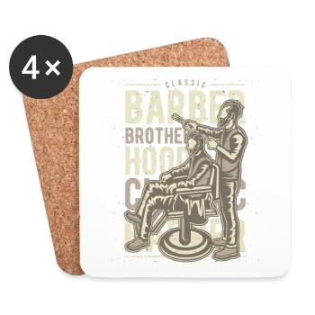 Barber Brotherhood - Dessous de verre (lot de 4) - blanc - Devant