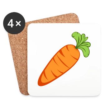 Carrot icon - Coasters (set of 4) - white - Front