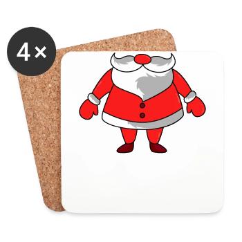 Christmas Santa Costume - Untersetzer (4er-Set) - Weiß - Vorne