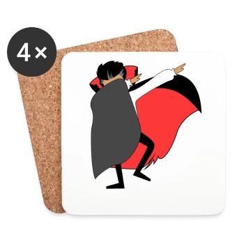 tamponnant Vampire - Dessous de verre (lot de 4) - blanc - Devant
