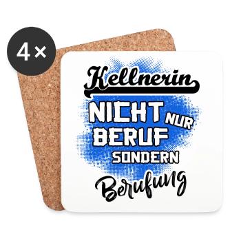 Kellnerin - eine Berufung - Untersetzer (4er-Set) - Weiß - Vorne