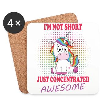 Licorne licorne - Dessous de verre (lot de 4) - blanc - Devant