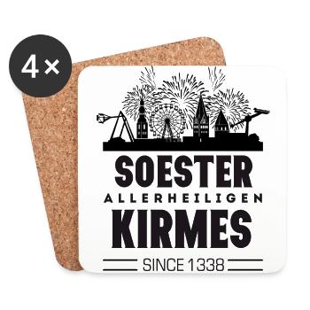 GHB Westfalen Soester Allerheiligenkirmes 81120171 - Untersetzer (4er-Set) - Weiß - Vorne