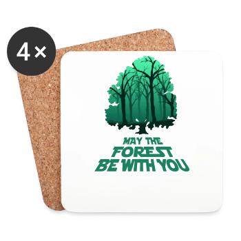May The Forest Be With You - Design - Untersetzer (4er-Set) - Weiß - Vorne