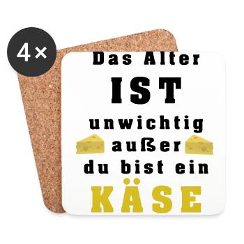 Käse - Untersetzer (4er-Set) - Weiß - Vorne