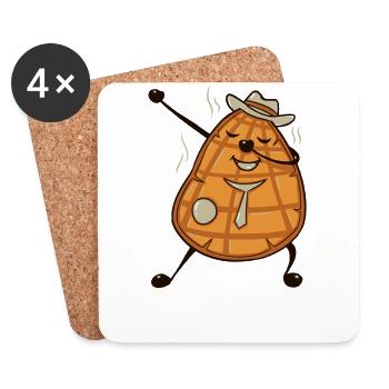 Dabbing dab Steak lustig Geschenk witzig - Untersetzer (4er-Set) - Weiß - Vorne