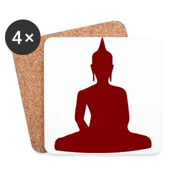 Buddhismus - Untersetzer (4er-Set) - Weiß - Vorne