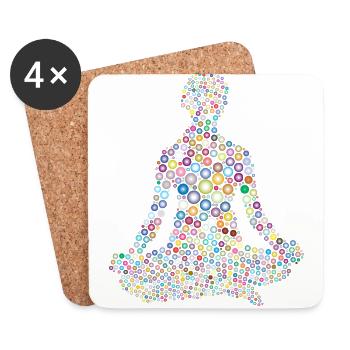 yoga - Coasters (set of 4) - white - Front