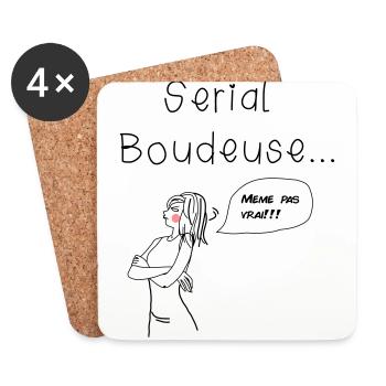 La boudeuse - Dessous de verre (lot de 4) - blanc - Devant
