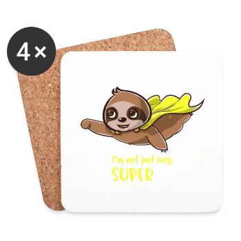 Sloth lazy funny funny birthday gift - Coasters (set of 4) - white - Front