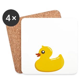 Always be youself or be a Duck - Untersetzer (4er-Set) - Weiß - Vorne