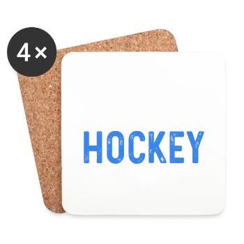 Mangez le sommeil de hockey Répéter - Dessous de verre (lot de 4) - blanc - Devant